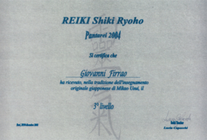 Certificazione Reiki Shiki Ryoho